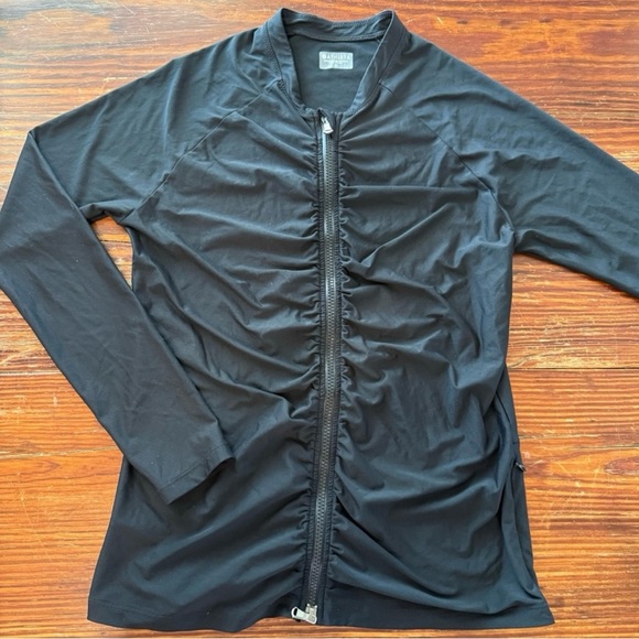 Athleta Other - Athleta Black Women's Zip-Up Rashguard Swim Shirt Jacket Size M LIKE NEW